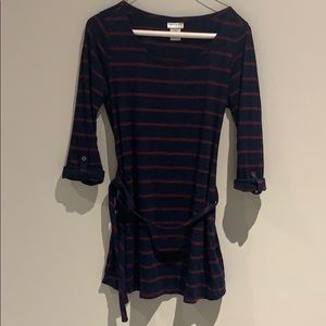 3/$15! Motherhood Maternity Belted Striped Tunic S
